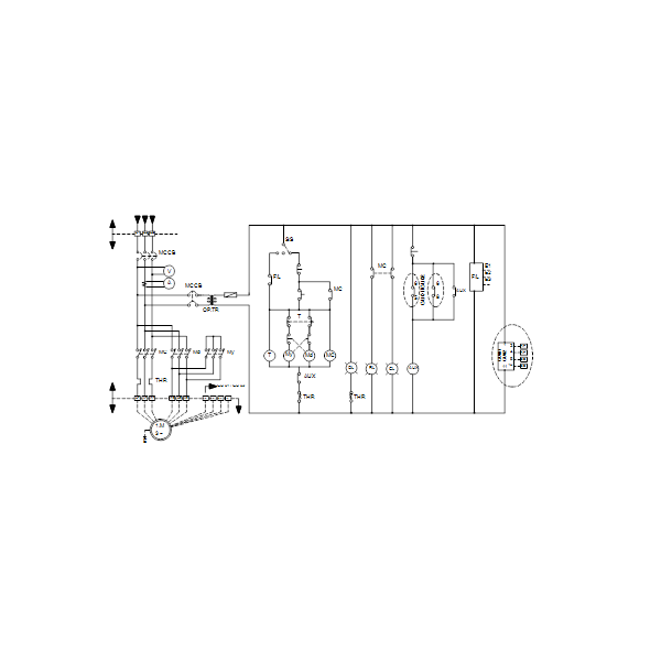 Дренажный погружной канализационный насос Grundfos для канализаций DWK.O.13.100.75.5.1D.R артикул 96926082 – схема подключения